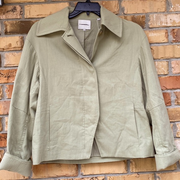 Vince Women’s Lightweight Green Shirt Jacket, Size 12 - Picture 4 of 11